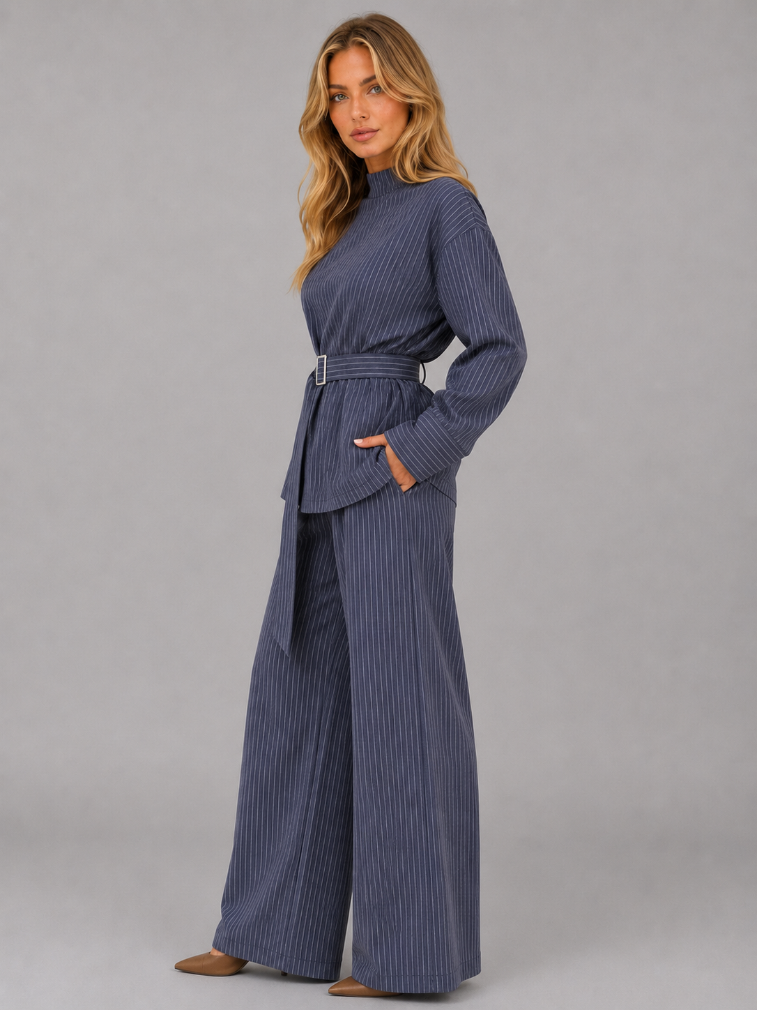 Vienna | Tailored Pinstripe Two-Piece Set