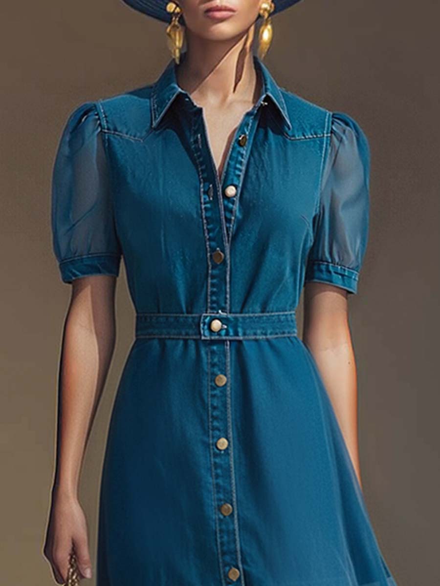 Viola | Button Front V-Neck Maxi Dress