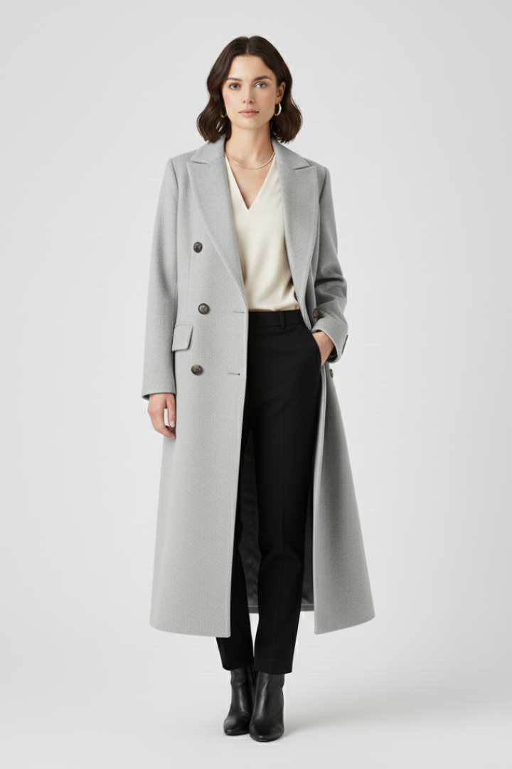 Vittoria | Coat with Lapel Collar and Button Fastening