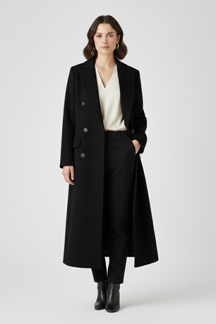 Vittoria | Coat with Lapel Collar and Button Fastening
