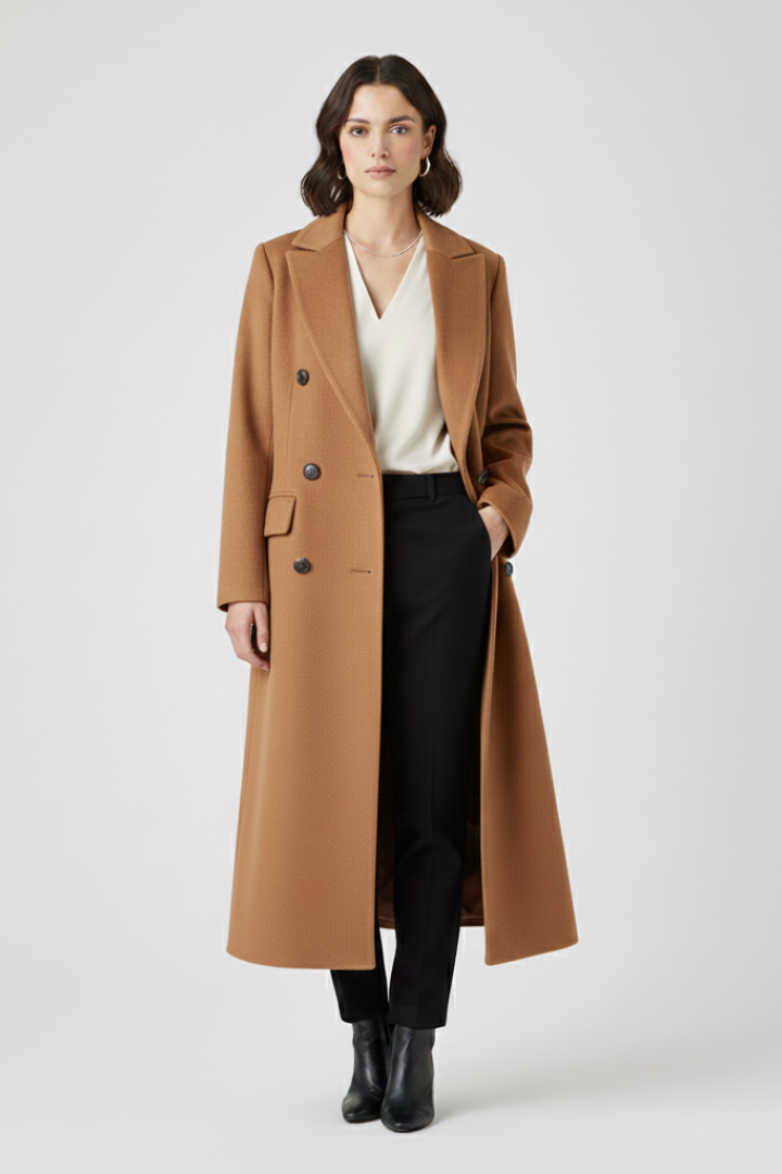 Vittoria | Coat with Lapel Collar and Button Fastening