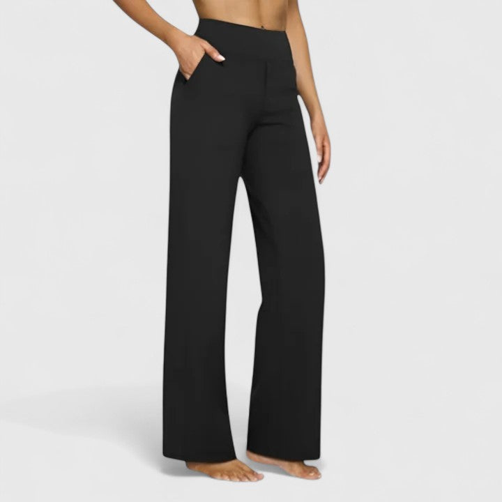 Vivienne wide leg pants with pockets - front view