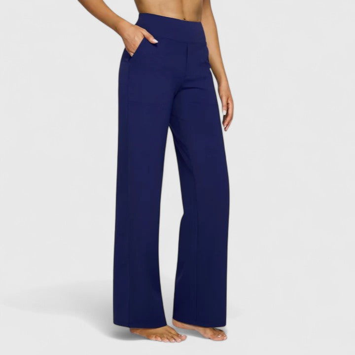 Vivienne wide leg pants with pockets - color Cream