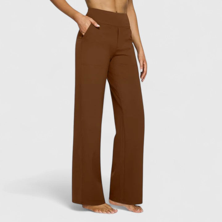 Vivienne wide leg pants with pockets - color White