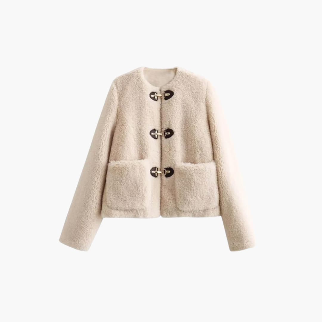 Whitney teddy toggle coat - front view