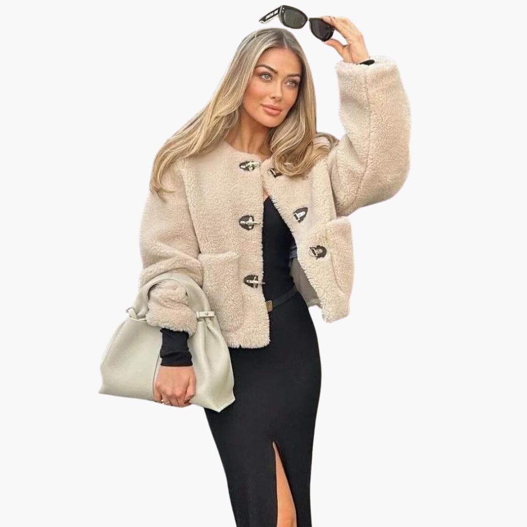 Whitney teddy toggle coat - back view