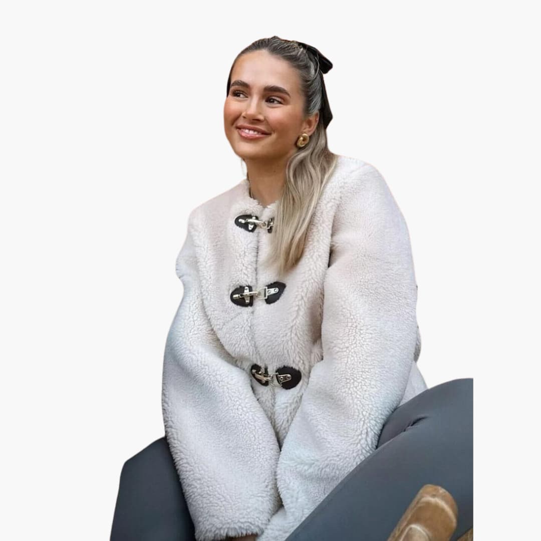 Whitney teddy toggle coat - toggle detail