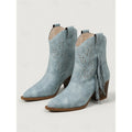 Wilhelmena | Elegant Tasseled Cowgirl Ankle Boots