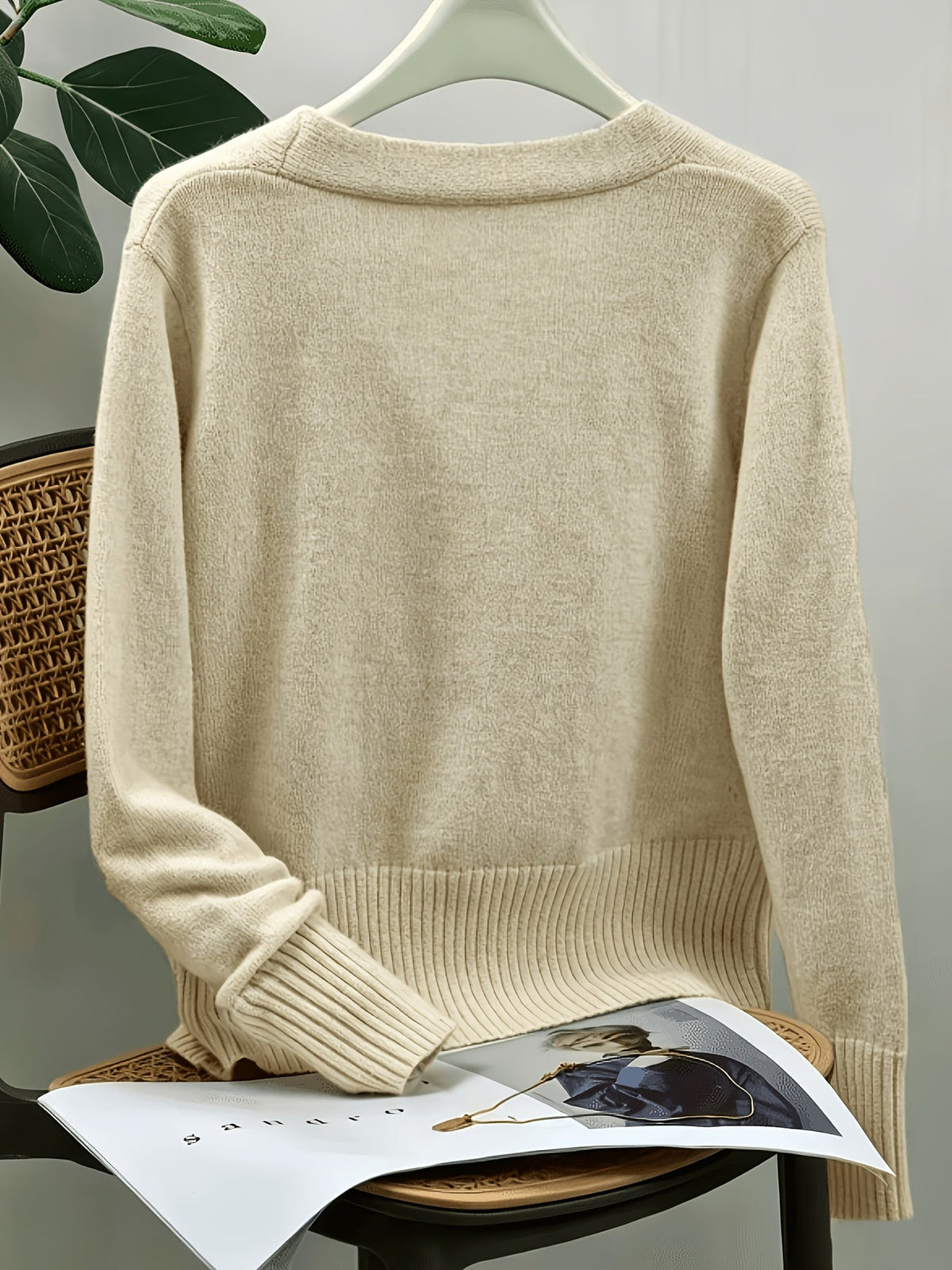 Wilhelmina | Heart-Button V-Neck Cardigan