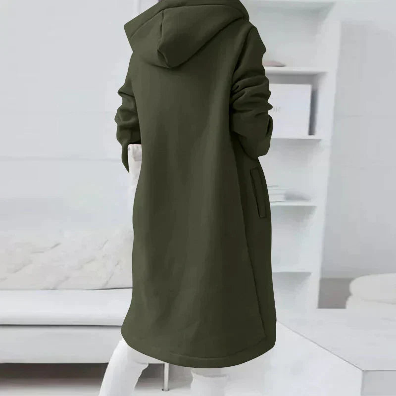 Wilhelmine | Long Zip-Up Hooded Jacket