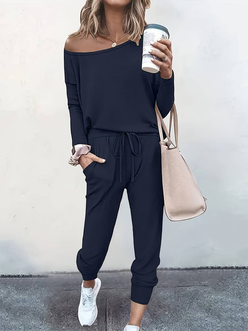 Willa two piece jogger lounge set - side view