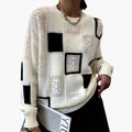 Winnie patchwork pullover sweater - front view