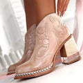Winterbourne | Stylish Faux Leather Western Ankle Boots