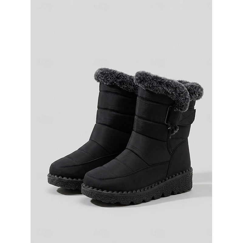 Wynonna | Cozy Fur-Trimmed Winter Snow Boots
