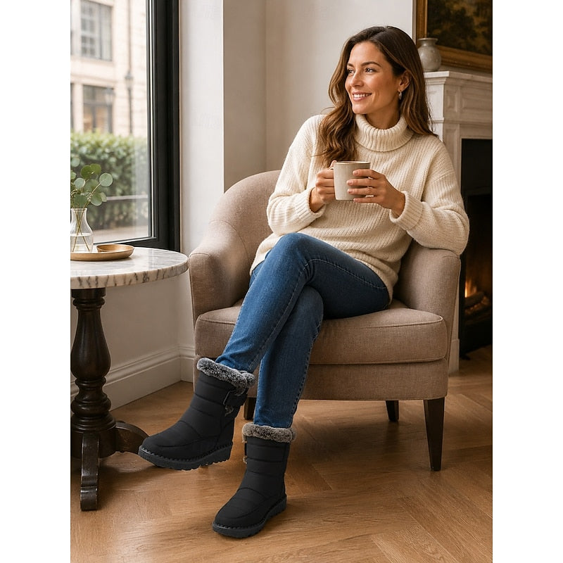 Wynonna | Cozy Fur-Trimmed Winter Snow Boots