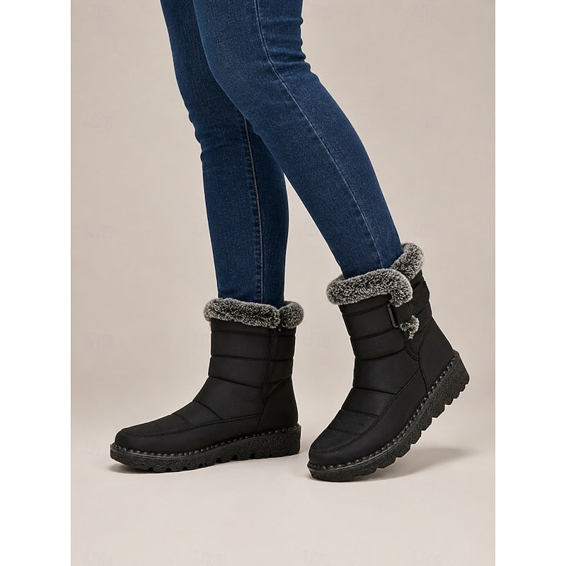 Wynonna | Cozy Fur-Trimmed Winter Snow Boots