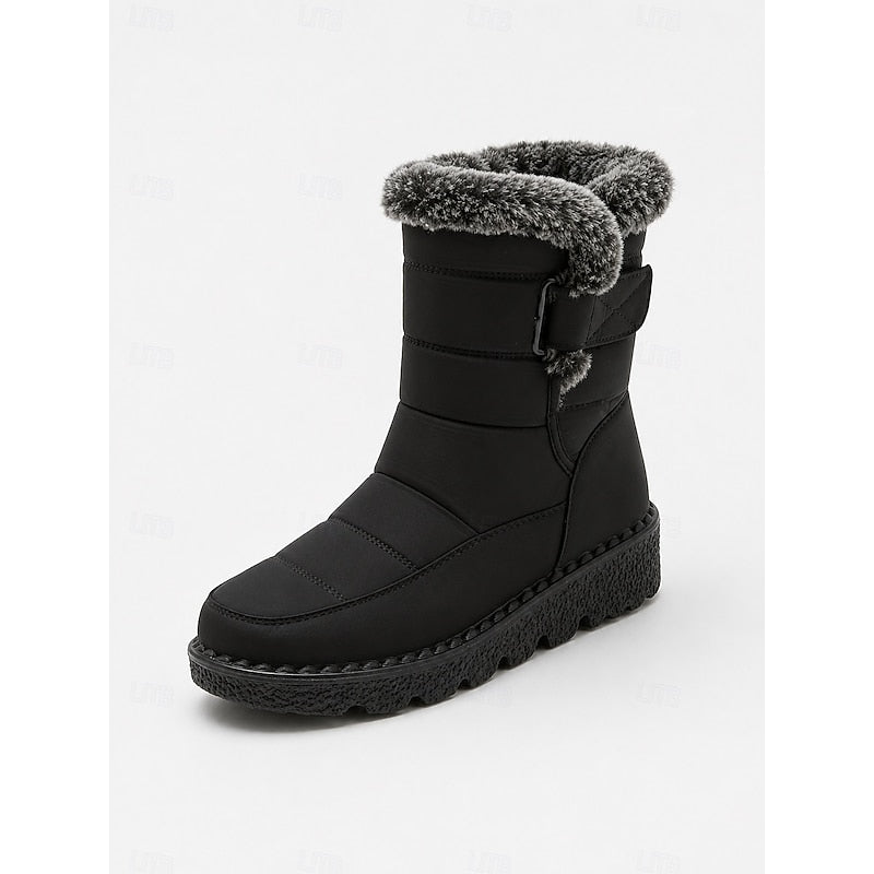 Wynonna | Cozy Fur-Trimmed Winter Snow Boots
