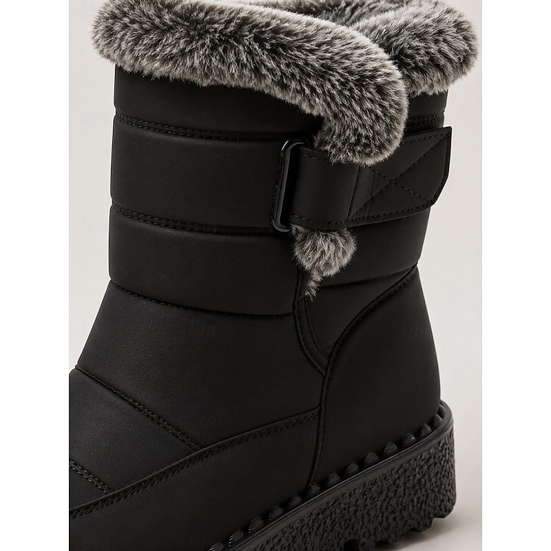Wynonna | Cozy Fur-Trimmed Winter Snow Boots
