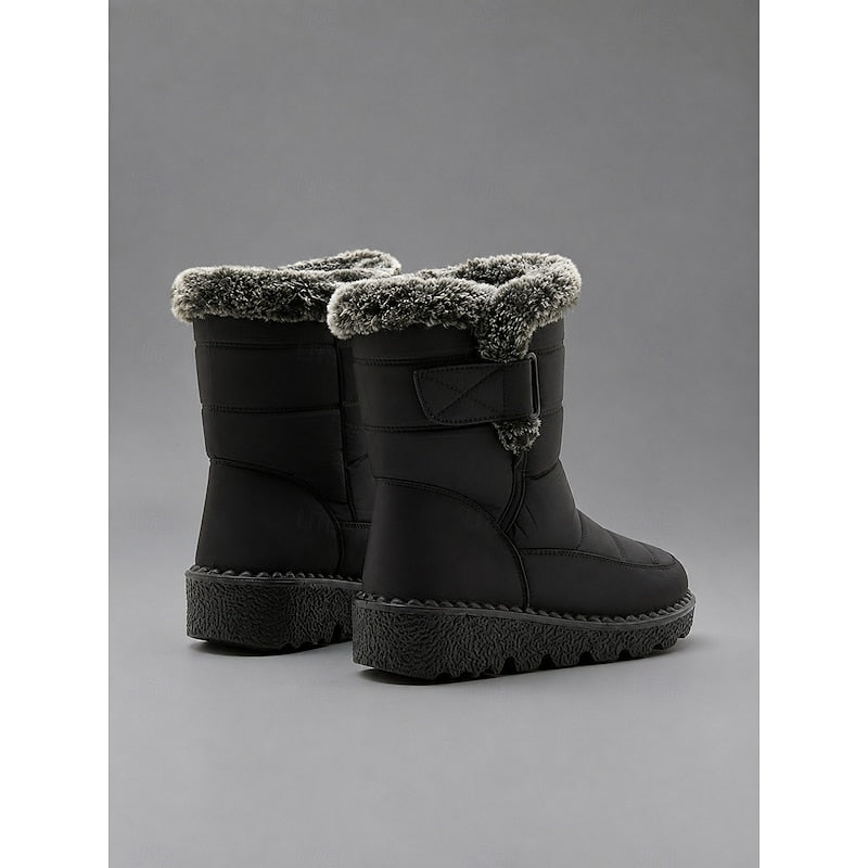 Wynonna | Cozy Fur-Trimmed Winter Snow Boots
