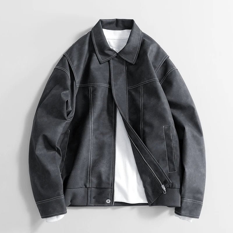 Wystan | Layered Vegan Leather Jacket