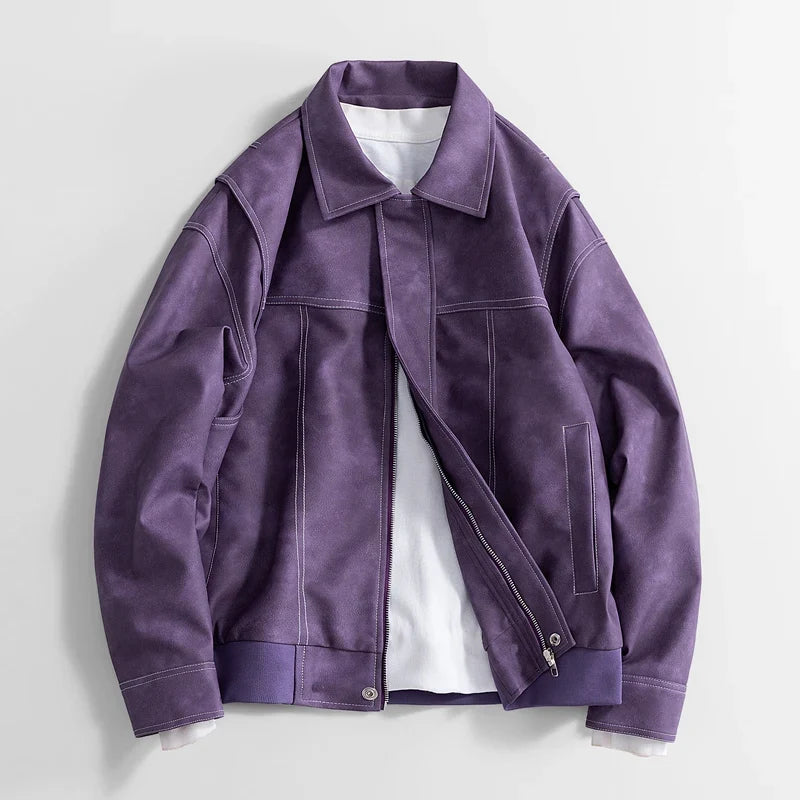 Wystan | Layered Vegan Leather Jacket