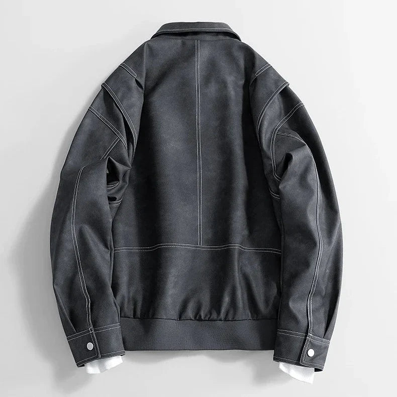 Wystan | Layered Vegan Leather Jacket