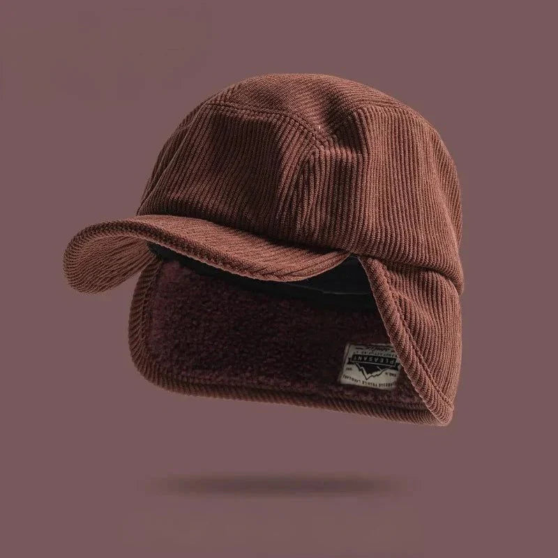 Wystanley | Fleece-Lined Corduroy Earflap Hat