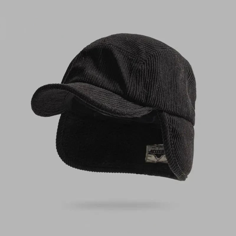 Wystanley | Fleece-Lined Corduroy Earflap Hat