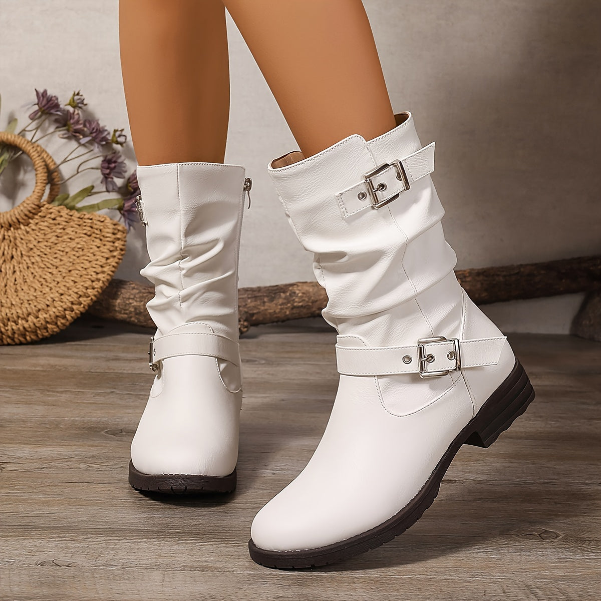 Xantippe | Slouchy Buckle Boots