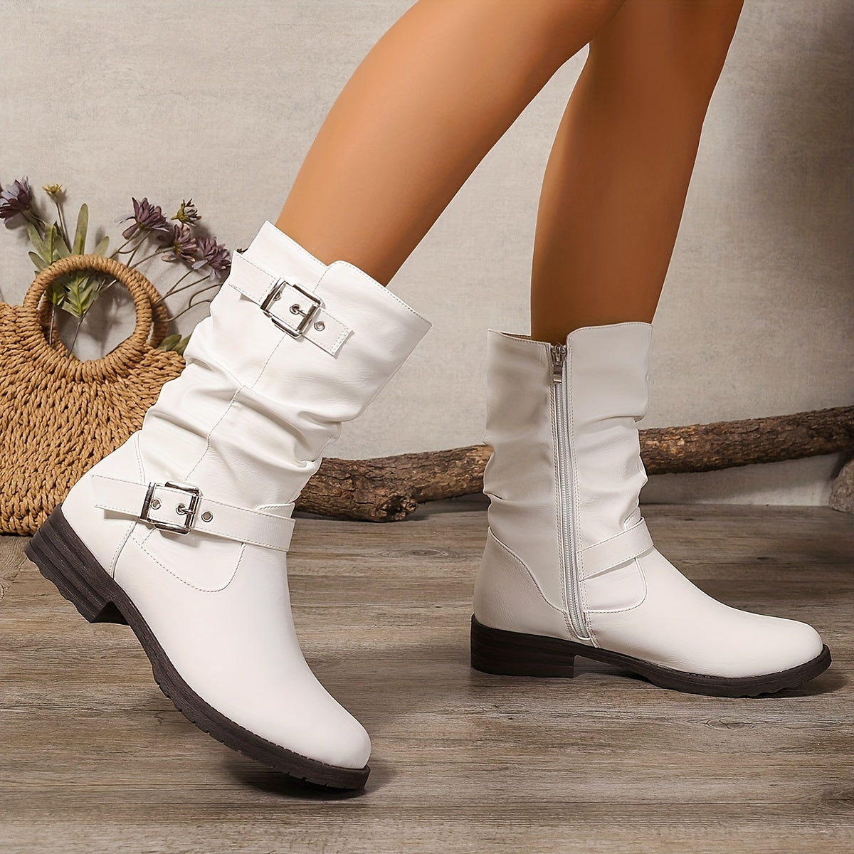Xantippe | Slouchy Buckle Boots