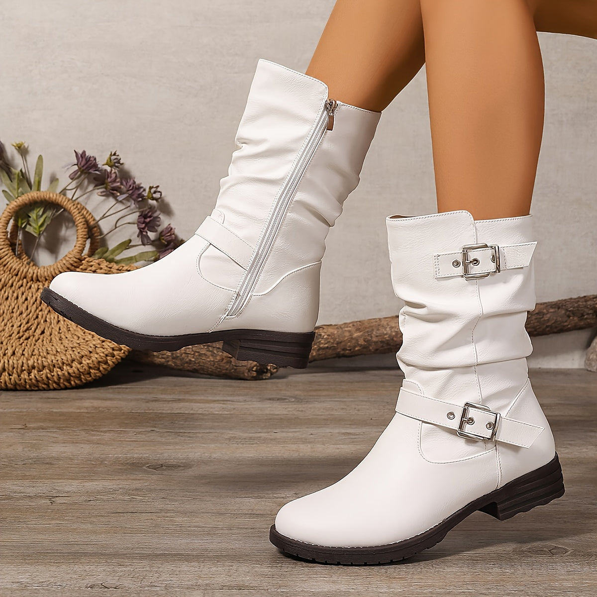 Xantippe | Slouchy Buckle Boots