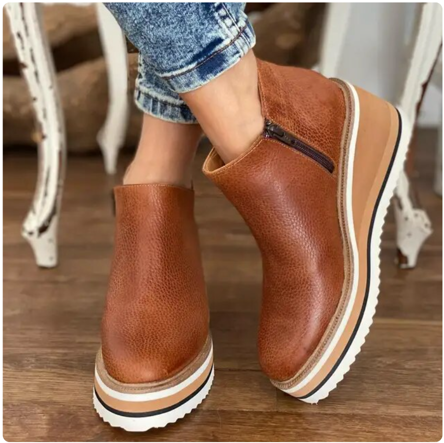 Yseult | Cozy Lace-Up Ankle Boots