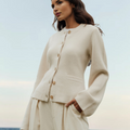 Yvaine ultra-soft open button cardigan, white