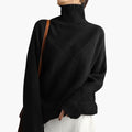 Yvette ribbed turtleneck sweater - front view