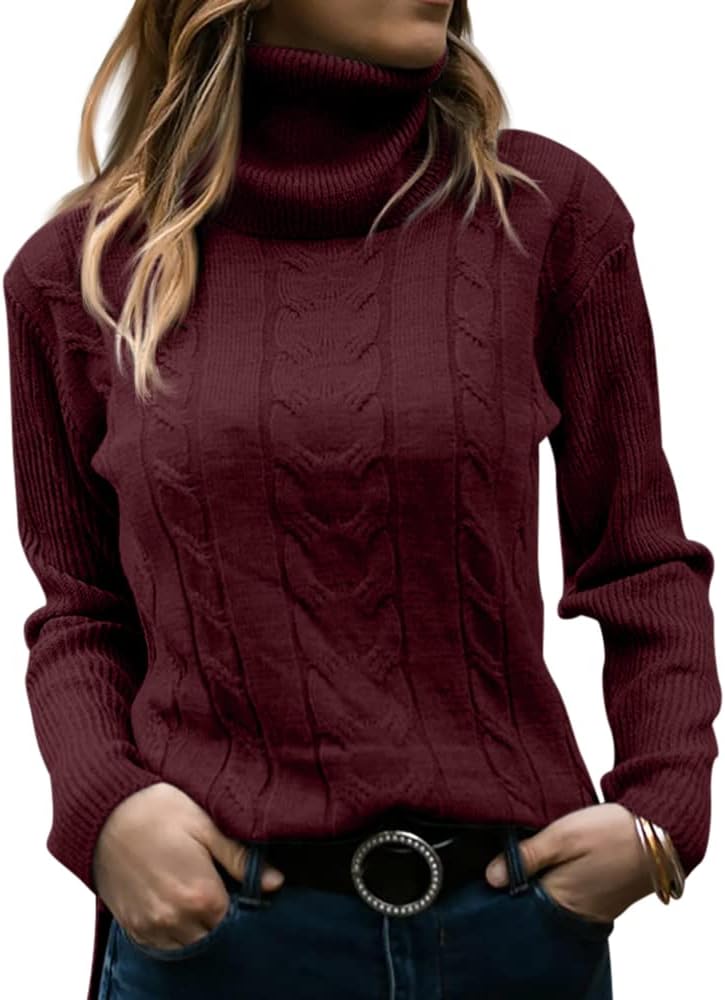 Zelda ribbed-cuff cable-knit turtleneck sweater, view 17