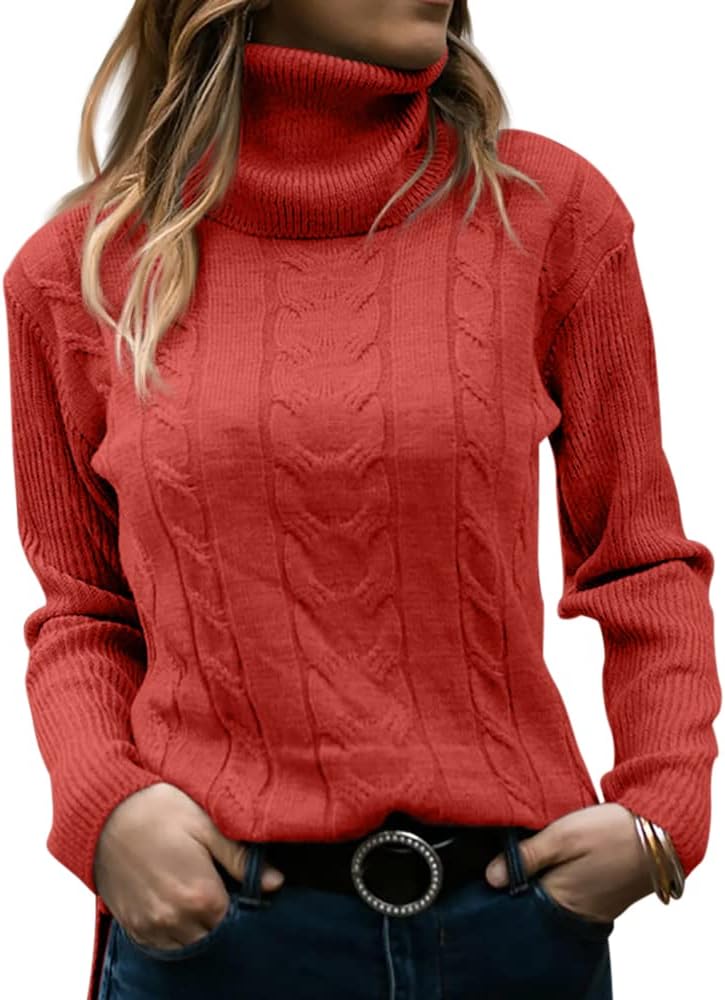 Zelda ribbed-cuff cable-knit turtleneck sweater, view 26