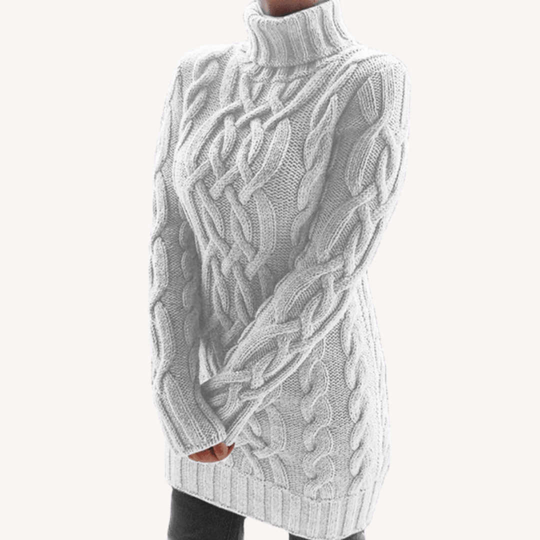 Zoe chunky turtleneck jumper - front view