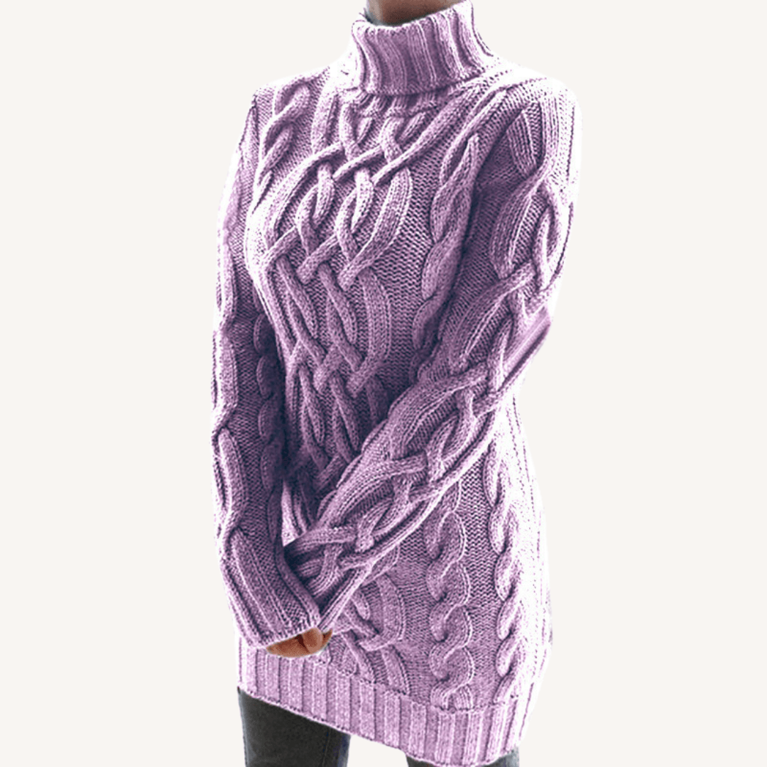 Zoe chunky turtleneck jumper - back view
