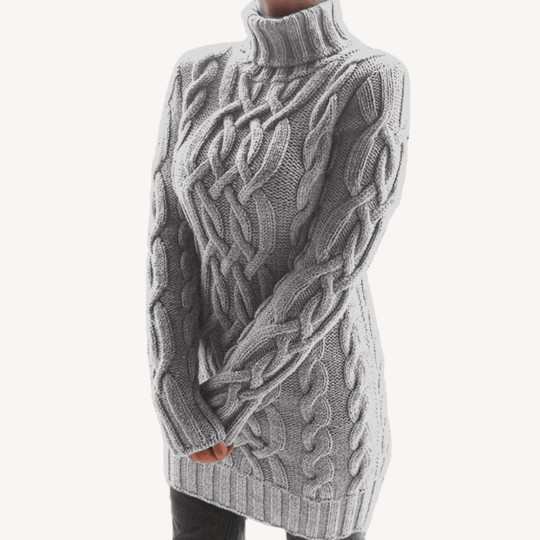Zoe chunky turtleneck jumper - fabric detail