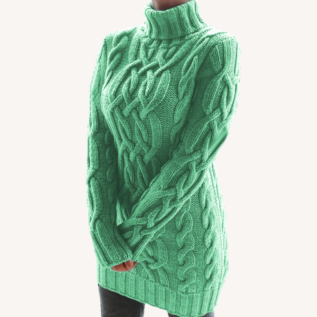 Zoe chunky turtleneck jumper - styled outfit