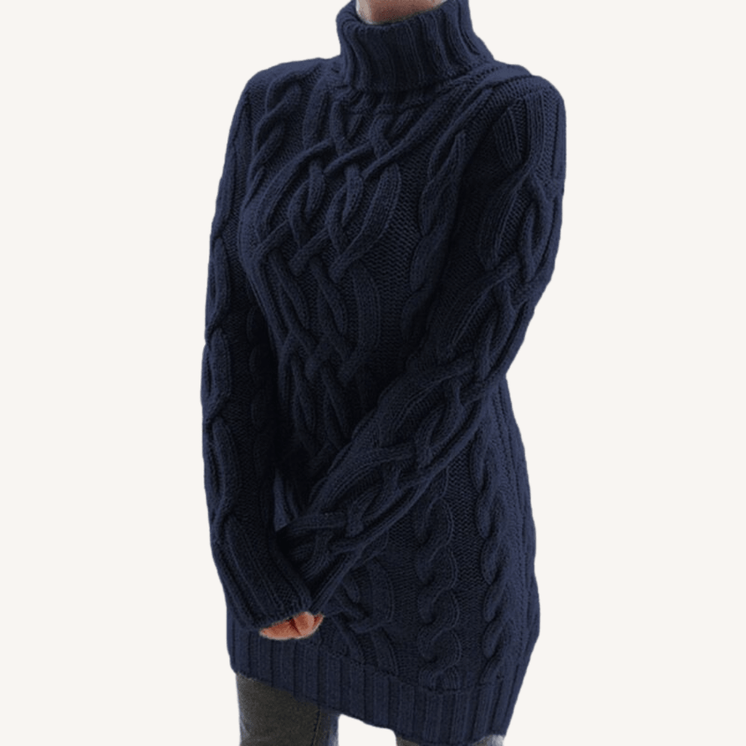 Zoe chunky turtleneck jumper - full look